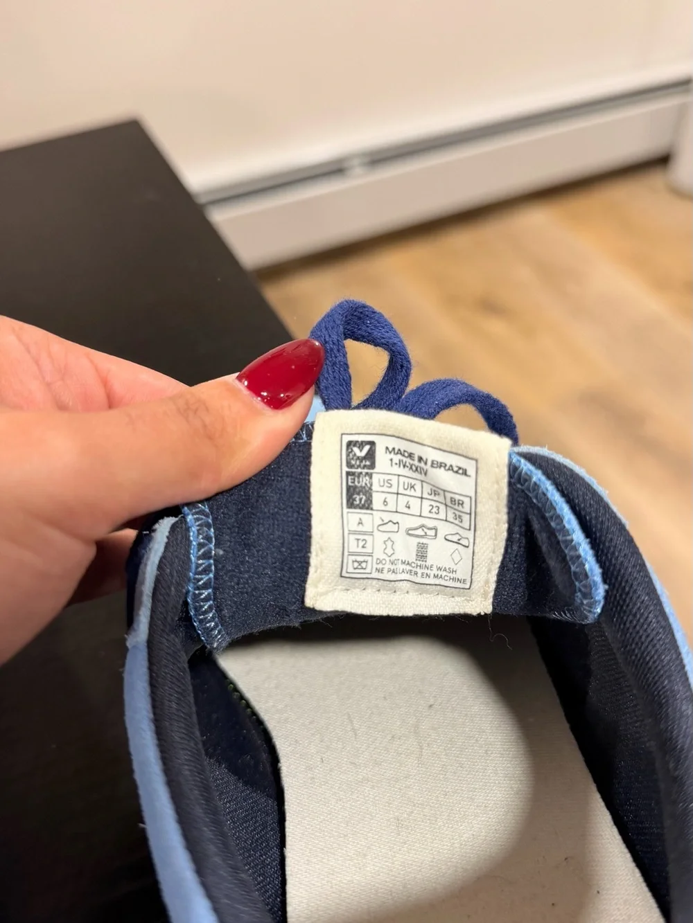 Veja Kids Light Blue Suede Sneakers with Red V